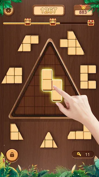 WoodCube - Woody Puzzle [MOD: безлимитные подсказки и отмена ходов] — Скачать бесплатно (APK) — скриншот 2