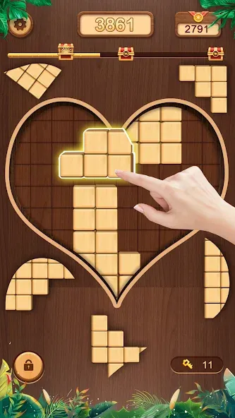 WoodCube - Woody Puzzle [MOD: безлимитные подсказки и отмена ходов] — Скачать бесплатно (APK) — скриншот 4