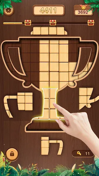 WoodCube - Woody Puzzle [MOD: безлимитные подсказки и отмена ходов] — Скачать бесплатно (APK) — скриншот 5