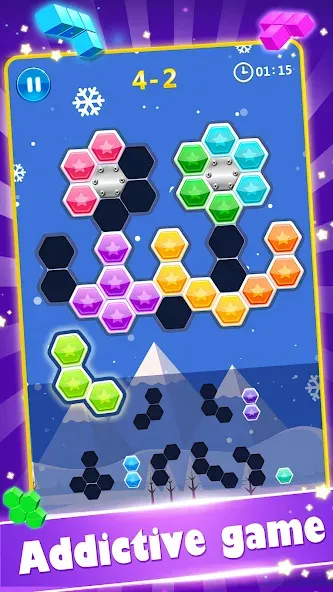 Block Gems: Block Puzzle Games [MOD: безлимитные подсказки и бустеры] на Андроид — скриншот 3