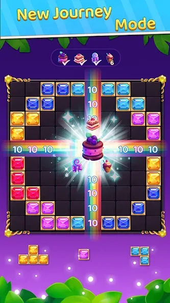 Взломанная Block Puzzle: Block Blast! [MOD: без рекламы и безлимитные подсказки] на Андроид — скриншот 1