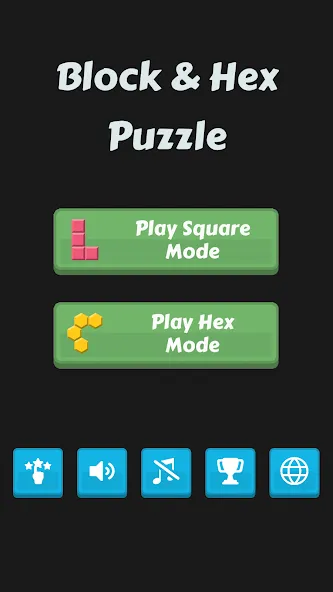 Block Buster - Hex and Square [MOD: безлимитные монеты и подсказки] (Бесплатно / APK) — скриншот 1