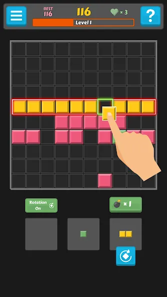 Block Buster - Hex and Square [MOD: безлимитные монеты и подсказки] (Бесплатно / APK) — скриншот 2