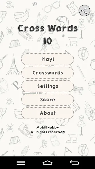 CrossWords 10 [MOD: безлимитные подсказки и открыты все уровни] (Бесплатно / APK) — скриншот 1