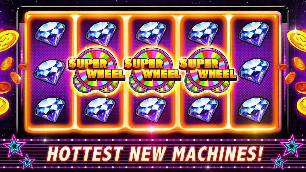 Взломанная Super Win Slots - Vintage Slot [MOD: безлимитные монеты и бонусы] на Андроид — скриншот 2