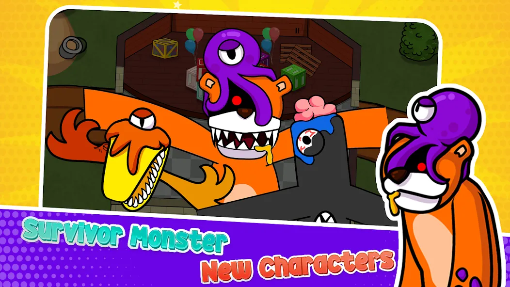 Survivor In Rainbow Monster [MOD: безлимитные монеты и бессмертие] последняя версия — скриншот 1