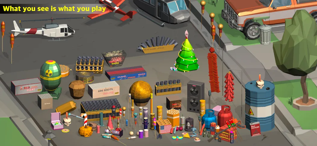 Скачать взлом Fireworks Play [MOD: яркие фейерверки без ограничений] — скриншот 1