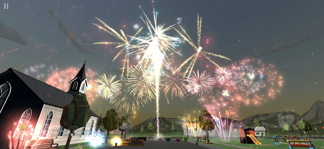 Скачать взлом Fireworks Play [MOD: яркие фейерверки без ограничений] — скриншот 2