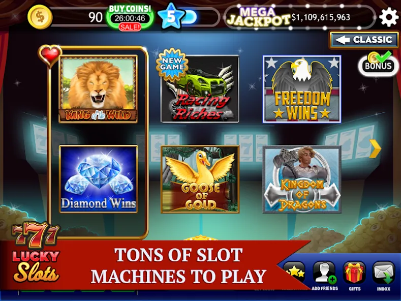 Lucky Slots [MOD: безлимитные монеты и бонусы] (Бесплатно / APK) — скриншот 1