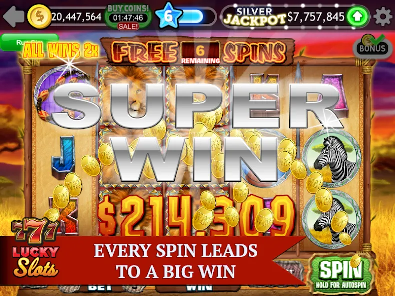 Lucky Slots [MOD: безлимитные монеты и бонусы] (Бесплатно / APK) — скриншот 2