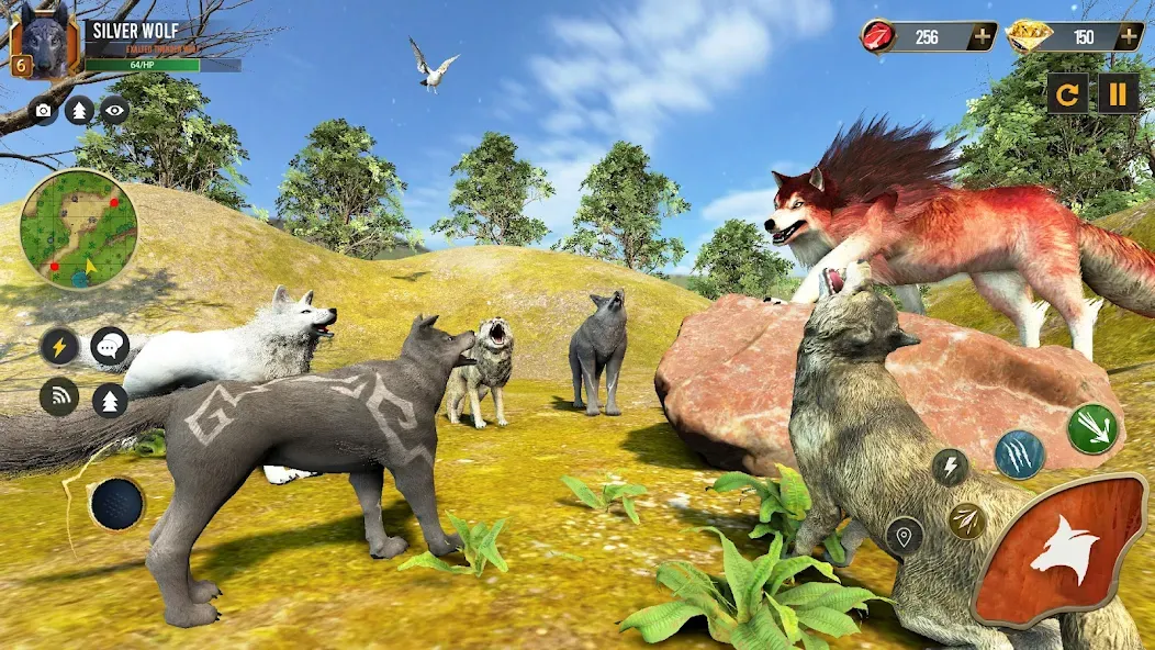 Скачать Wild Wolf Simulator Wolf Games [MOD: без рекламы и много монет] на телефон — скриншот 1