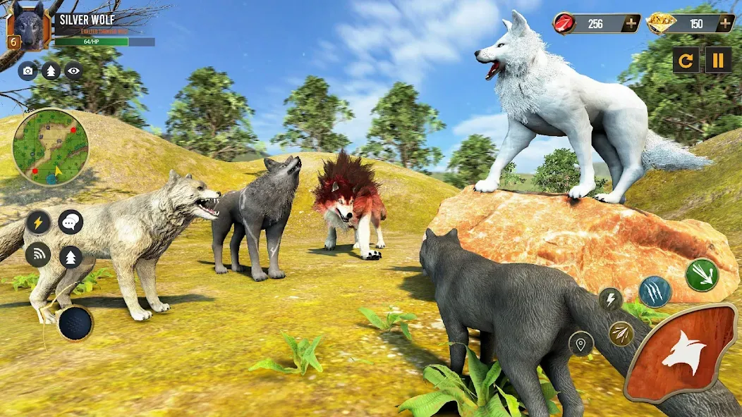 Скачать Wild Wolf Simulator Wolf Games [MOD: без рекламы и много монет] на телефон — скриншот 3