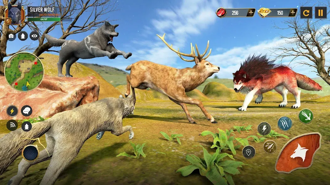 Скачать Wild Wolf Simulator Wolf Games [MOD: без рекламы и много монет] на телефон — скриншот 5