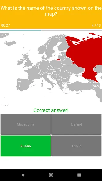 Скачать Europe Map Quiz - European Cou [MOD: открыты все страны и уровни] на телефон — скриншот 3
