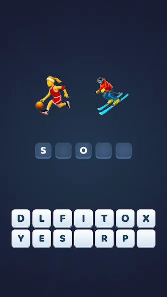 Взломанная Emoji Quiz - Word game [MOD: открыты все уровни и подсказки] на Андроид — скриншот 4