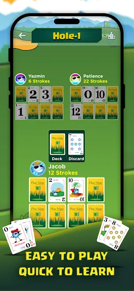 Скачать взлом Play Nine: Golf Card Game [MOD: безлимитные монеты и все уровни] — скриншот 2