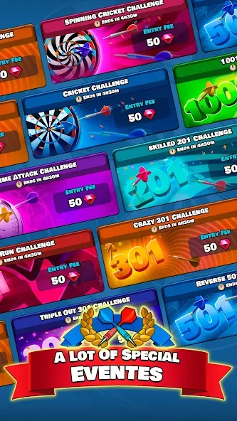 Darts Club: PvP Multiplayer [MOD: безлимитные монеты и улучшения] — Скачать бесплатно (APK) — скриншот 4