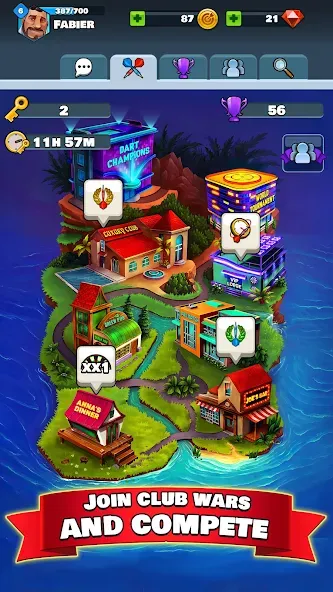 Darts Club: PvP Multiplayer [MOD: безлимитные монеты и улучшения] — Скачать бесплатно (APK) — скриншот 5