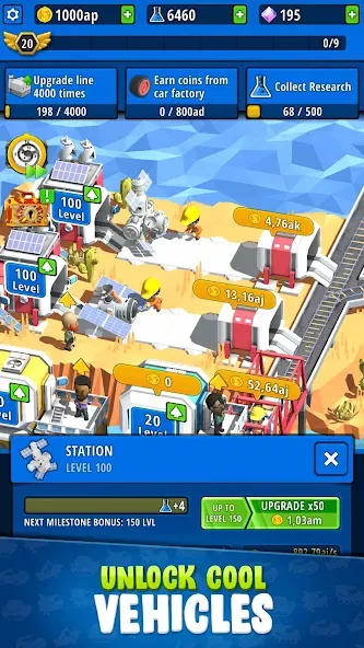 Idle Inventor - Factory Tycoon [MOD: безлимитные деньги и ресурсы] — Скачать бесплатно (APK) — скриншот 2