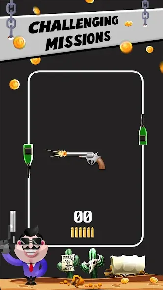 Bottle Shooting VS Gun [MOD: безлимитные патроны и точная стрельба] (Бесплатно / APK) — скриншот 1