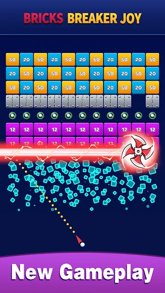 Bricks Breaker Joy [MOD: безлимитные жизни и усилители] — Скачать бесплатно (APK) — скриншот 2