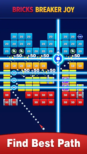 Bricks Breaker Joy [MOD: безлимитные жизни и усилители] — Скачать бесплатно (APK) — скриншот 4