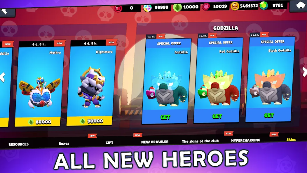 Box Simulator for Brawl Stars [MOD: безлимитные ресурсы и все кейсы открыты] последняя версия — скриншот 2