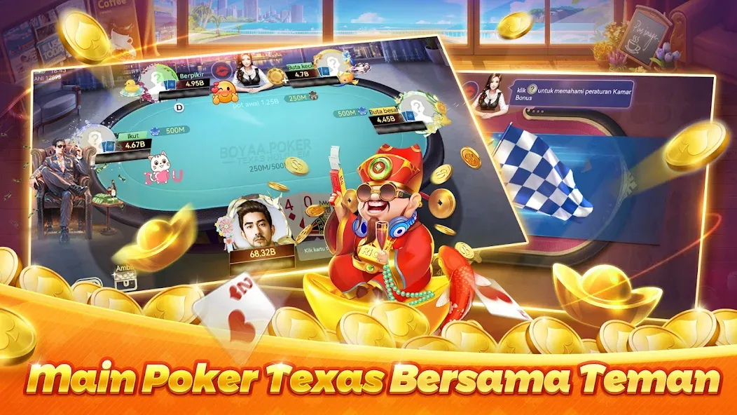Скачать взлом Poker Texas Boyaa [MOD: безлимитные фишки и открытые столы] — скриншот 2