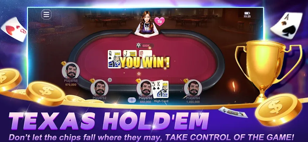 Скачать Happy Poker Slots [MOD: безлимитные монеты и бонусы] на телефон — скриншот 4