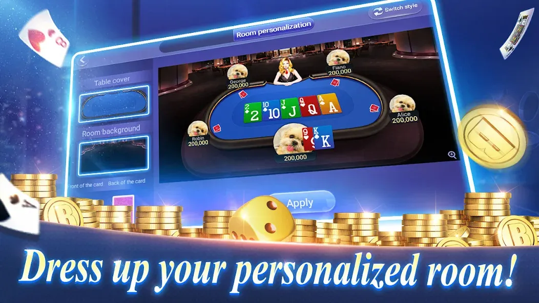 Скачать Texas Poker English (Boyaa] [MOD: безлимитные фишки и премиум разблокирован] — скриншот 2