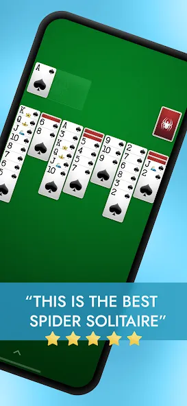 Spider Solitaire [MOD: без рекламы и без ограничений] на Андроид — скриншот 1