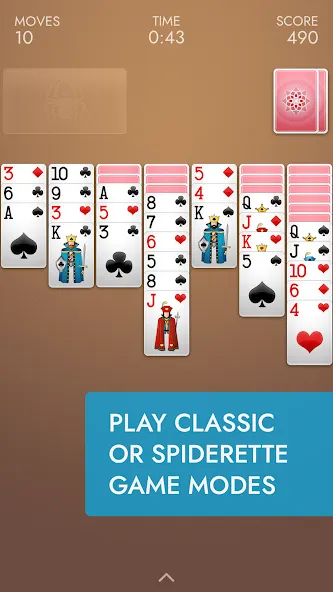 Spider Solitaire [MOD: без рекламы и без ограничений] на Андроид — скриншот 5