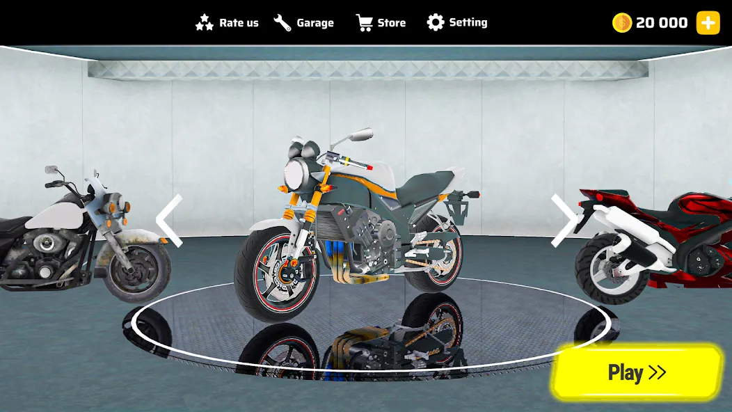 Скачать взлом Moto Bike Race 3D Motorcycles [MOD: безлимитные деньги и нитро] — скриншот 5