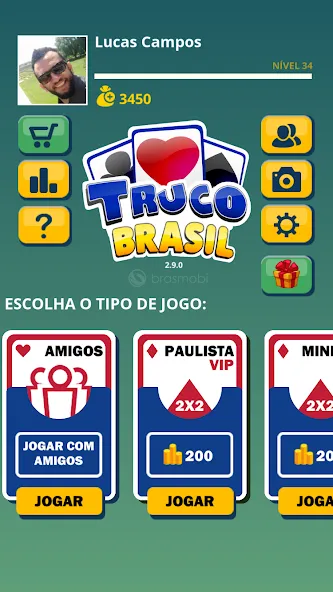 Взломанная Truco Brasil - Truco online [MOD: онлайн-игра с безлимитными монетами] на Андроид — скриншот 1