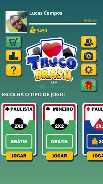 Взломанная Truco Brasil - Truco online [MOD: онлайн-игра с безлимитными монетами] на Андроид — скриншот 2