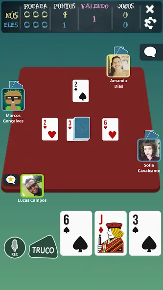 Взломанная Truco Brasil - Truco online [MOD: онлайн-игра с безлимитными монетами] на Андроид — скриншот 3