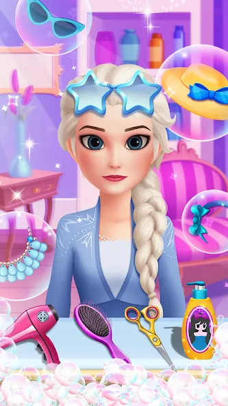 Hair Salon: Beauty Salon Game [MOD: все прически и аксессуары открыты] — Скачать бесплатно (APK) — скриншот 1
