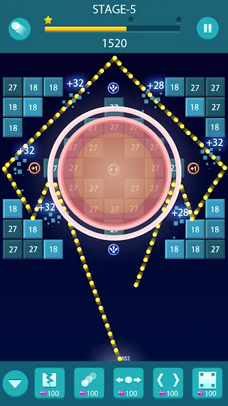 Скачать Bricks and Balls - Brick Game [MOD: без рекламы и бесконечные жизни] — скриншот 1
