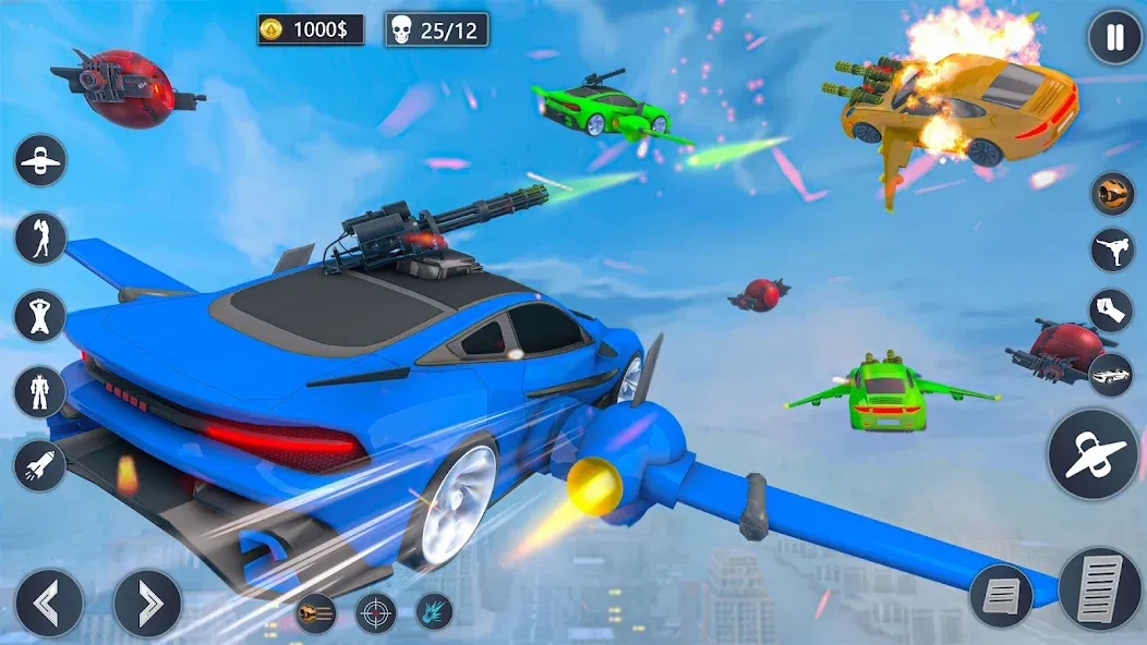 Взломанная Flying Car Robot Game Car Game [MOD: безлимитные деньги и все машины открыты] на Андроид — скриншот 5