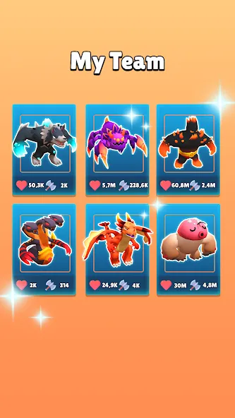 Скачать взлом Merge Run Monster 3D Battle [MOD: безлимитные монеты и разблокированы персонажи] — скриншот 5