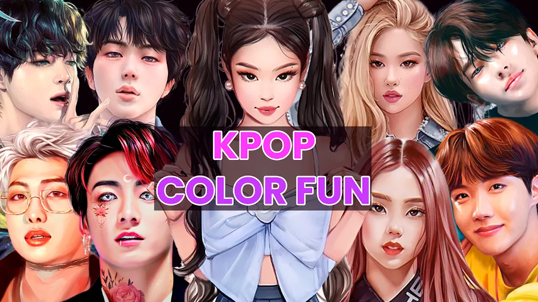 Kpop Paint by Numbers BT21 [MOD: без рекламы и все картинки открыты] — Скачать бесплатно (APK) — скриншот 1