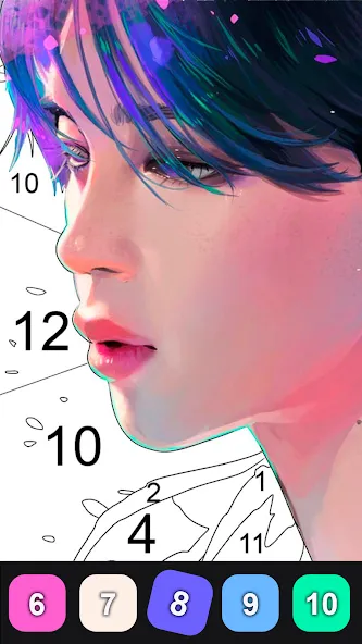 Kpop Paint by Numbers BT21 [MOD: без рекламы и все картинки открыты] — Скачать бесплатно (APK) — скриншот 4