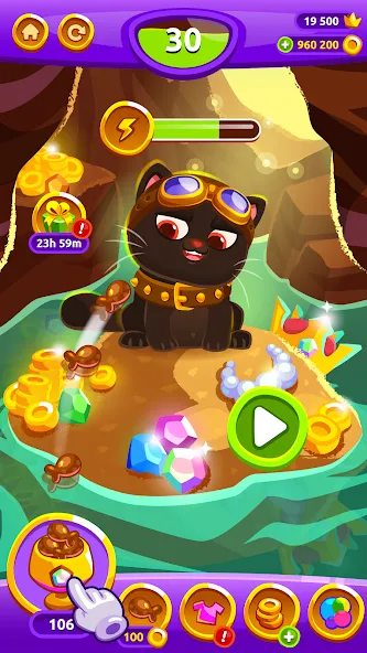 Взломанная Bubbu Jewels - Merge Puzzle [MOD: безлимитные жизни и бустеры] на Андроид — скриншот 4