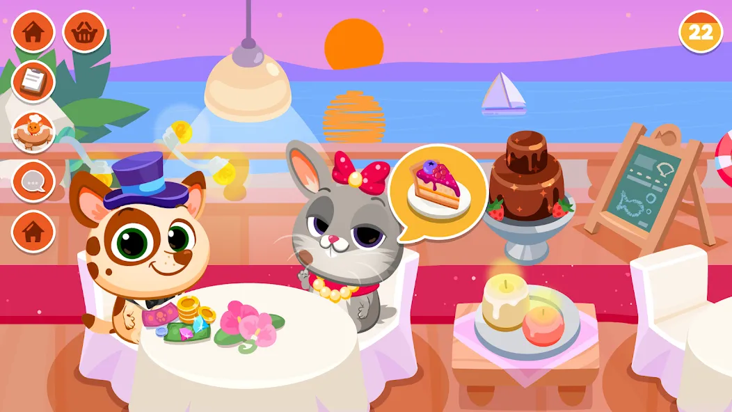 Bubbu Restaurant - My Cat Game [MOD: много монет и все блюда открыты] последняя версия — скриншот 2