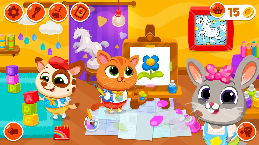 Взломанная Bubbu School - My Virtual Pets [MOD: безлимитные монеты и все питомцы] на Андроид — скриншот 4