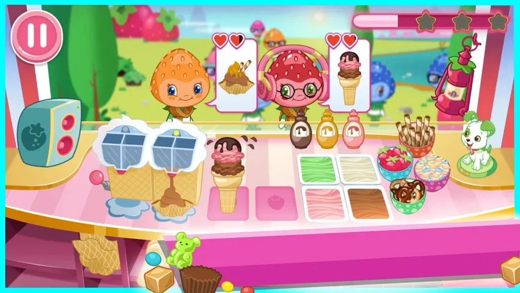 Strawberry Shortcake Ice Cream [MOD: много мороженого и открыты все уровни] последняя версия — скриншот 5