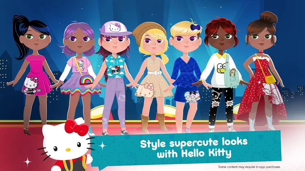 Взломанная Hello Kitty Fashion Star [MOD: безлимитные деньги и наряды] на Андроид — скриншот 1
