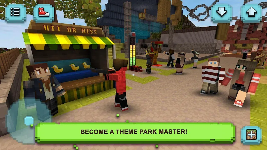 Взломанная Theme Park Craft: Build & Ride [MOD: безлимитные деньги и ресурсы] на Андроид — скриншот 4