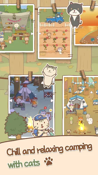 Взломанная Animal Camping: Idle Camp [MOD: много денег и все открыто] на Андроид — скриншот 1