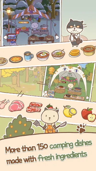 Взломанная Animal Camping: Idle Camp [MOD: много денег и все открыто] на Андроид — скриншот 3
